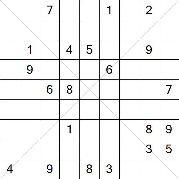 Sudoku X - Difficile