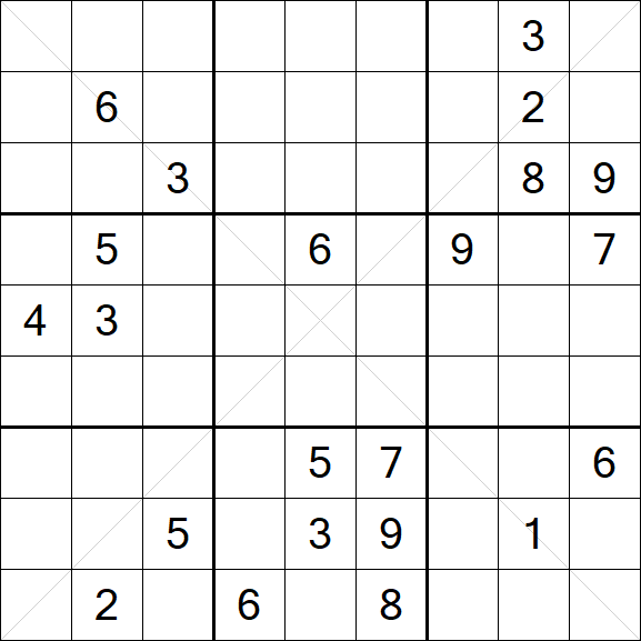 Sudoku X - Difficile