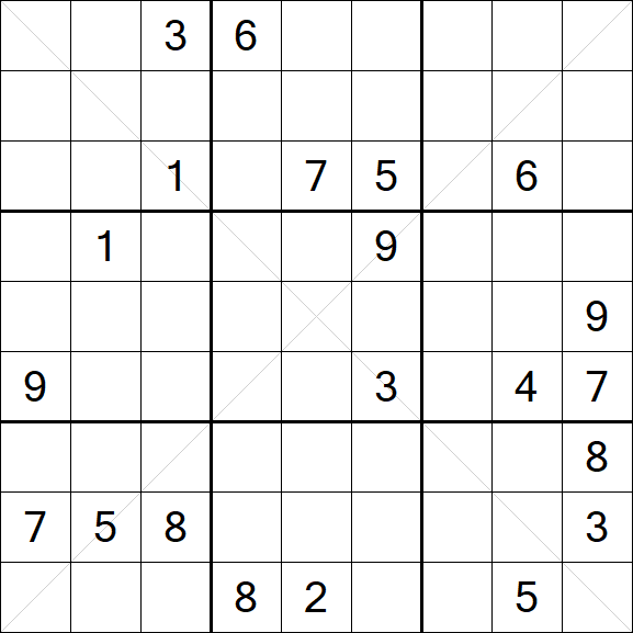 Sudoku X - Hard