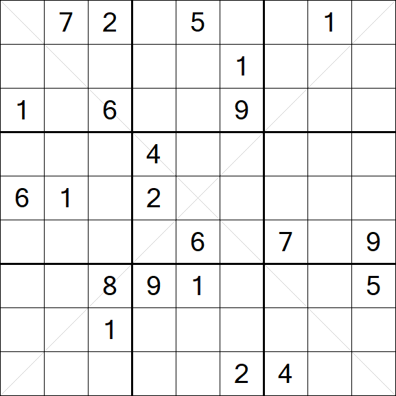 Sudoku X - Difficile