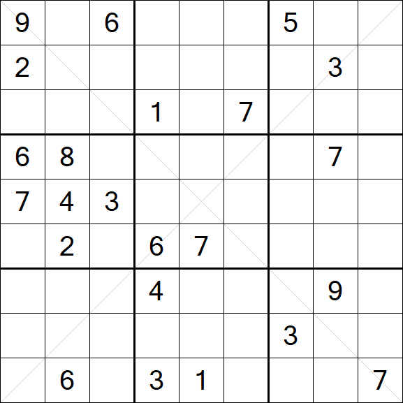 Sudoku X - Difficile