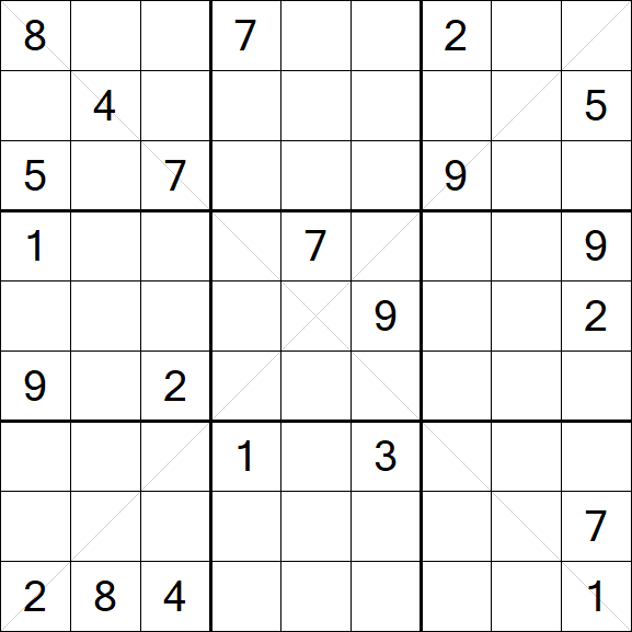 Sudoku X - Difficile
