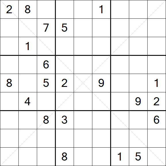 Sudoku X - Difficile