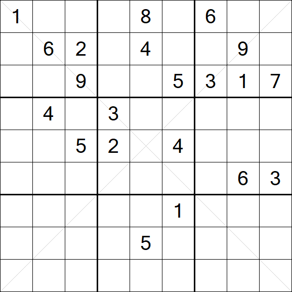 Sudoku X - Difficile