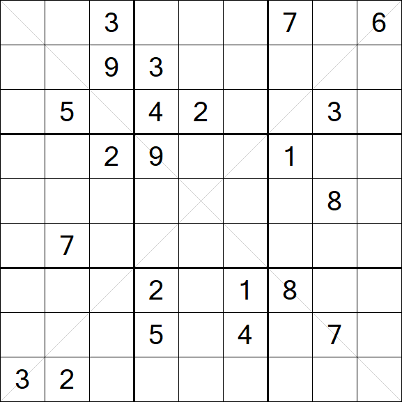 Sudoku X - Difficile