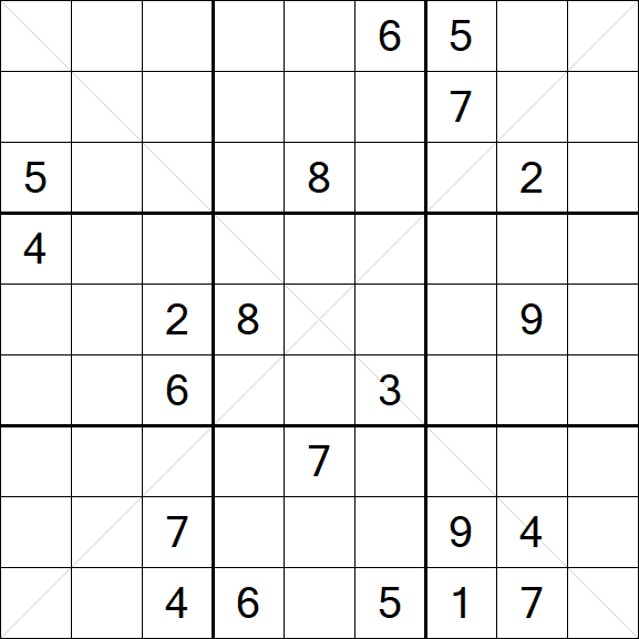 Sudoku X - Difficile