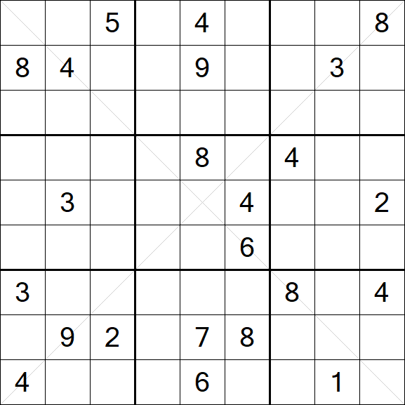 Sudoku X - Difficile