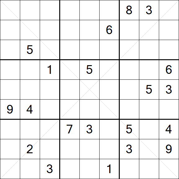 Sudoku X - Difficile