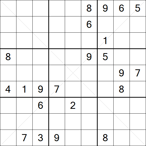 Sudoku X - Hard