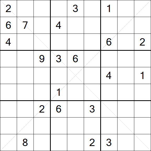 Sudoku X - Difficile