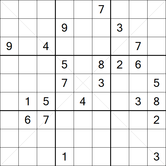 Sudoku X - Difficile