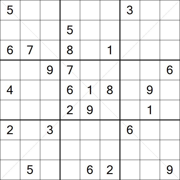 Sudoku X - Difficile