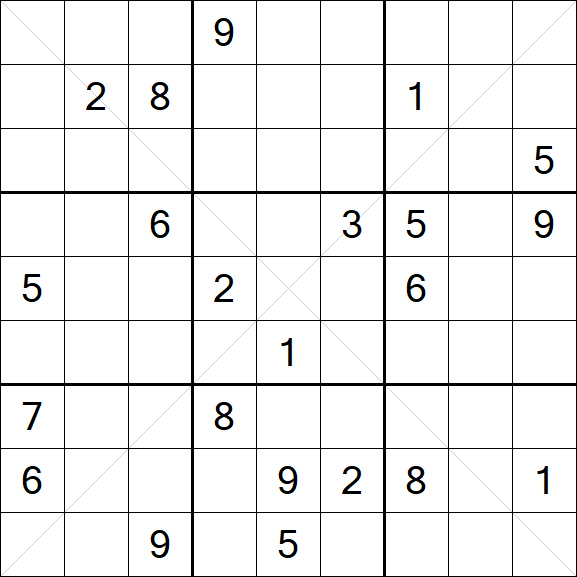Sudoku X - Difficile