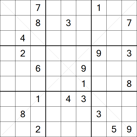 Sudoku X - Difficile