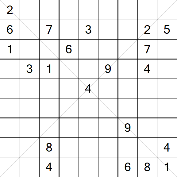 Sudoku X - Hard