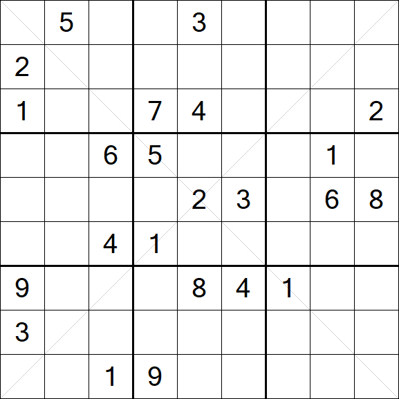 Sudoku X - Difficile