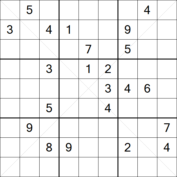 Sudoku X - Difficile