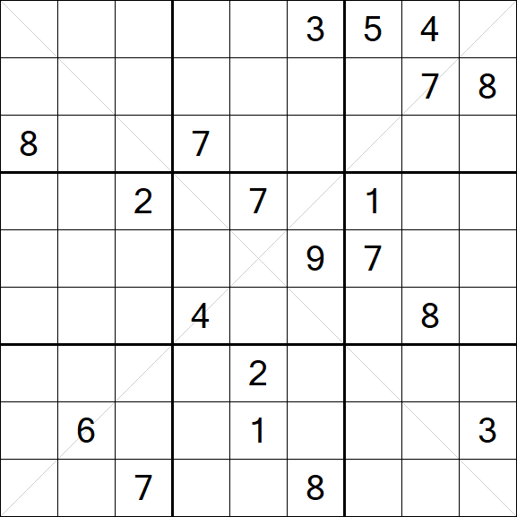 Sudoku X - Difficile