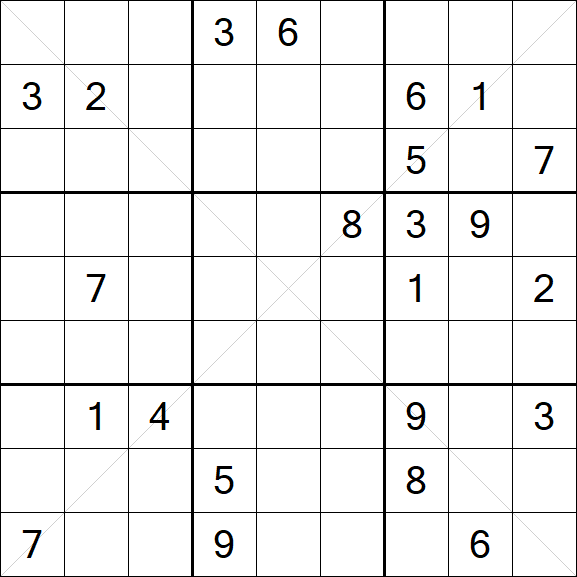 Sudoku X - Difficile