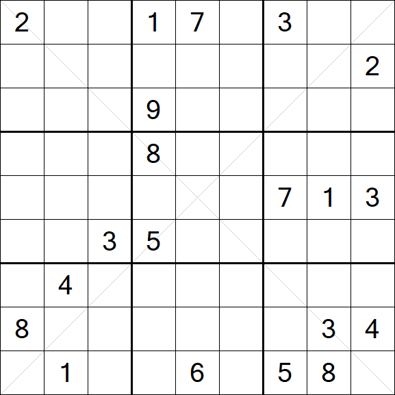 Sudoku X - Difficile