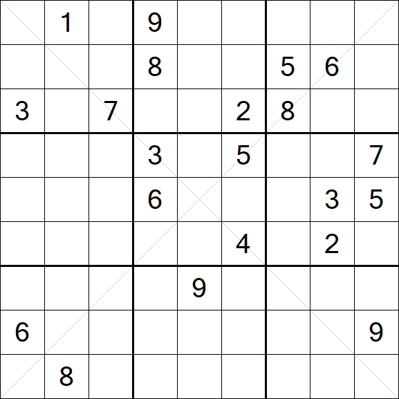 Sudoku X - Difficile