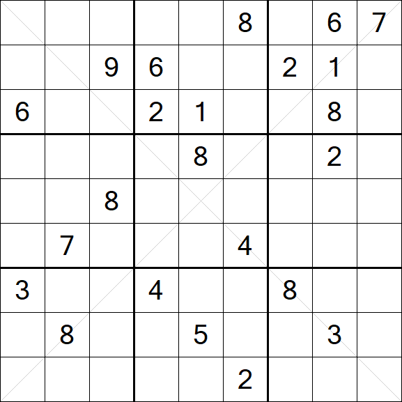 Sudoku X - Difficile