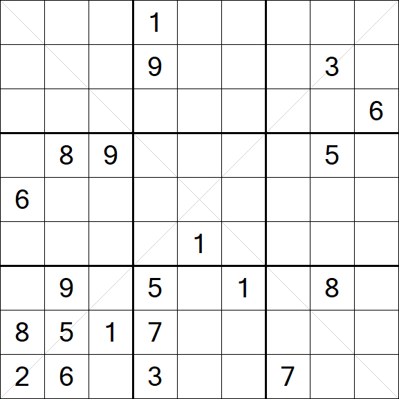 Sudoku X - Difícil
