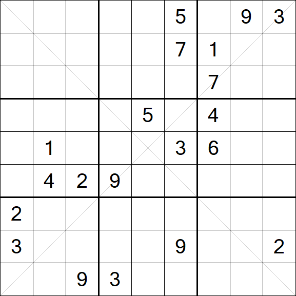 Sudoku X - Difficile