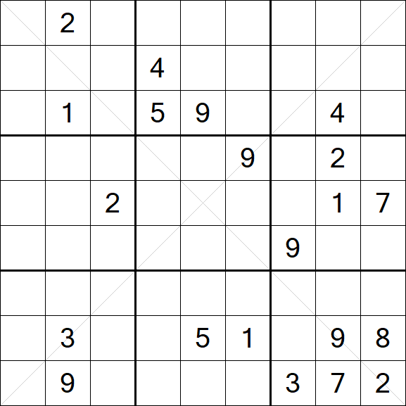 Sudoku X - Difficile