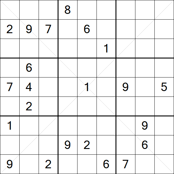 Sudoku X - Difficile
