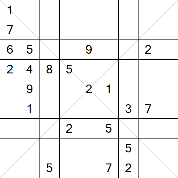 Sudoku X - Difficile