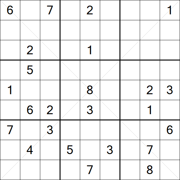 Sudoku X - Difficile