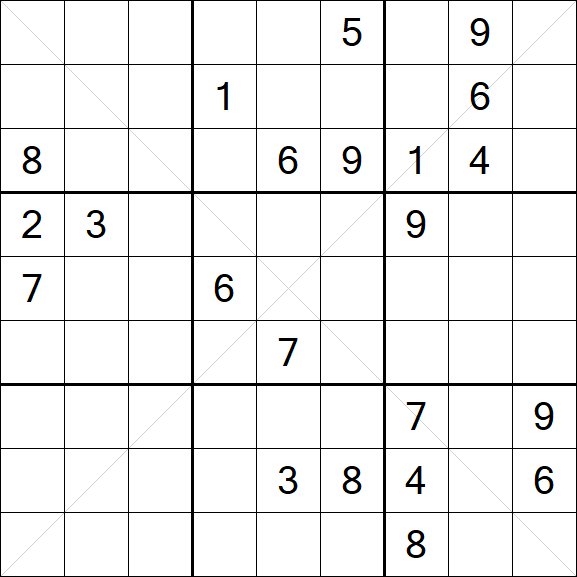 Sudoku X - Difficile