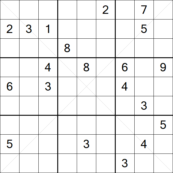 Sudoku X - Difficile