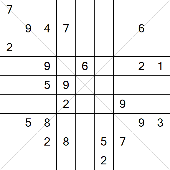 Sudoku X - Difficile