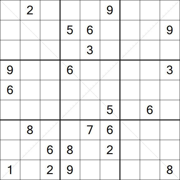 Sudoku X - Difficile