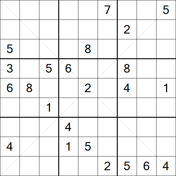 Sudoku X - Difficile