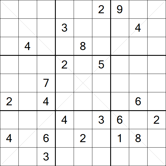 Sudoku X - Difficile
