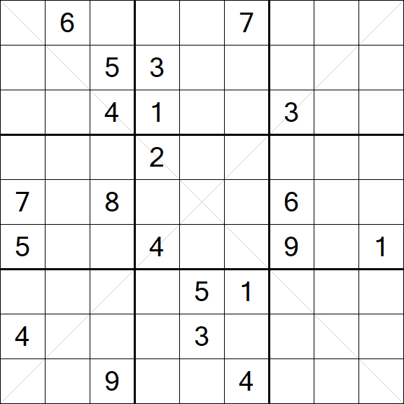 Sudoku X - Difficile