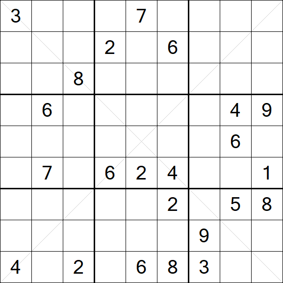 Sudoku X - Difficile