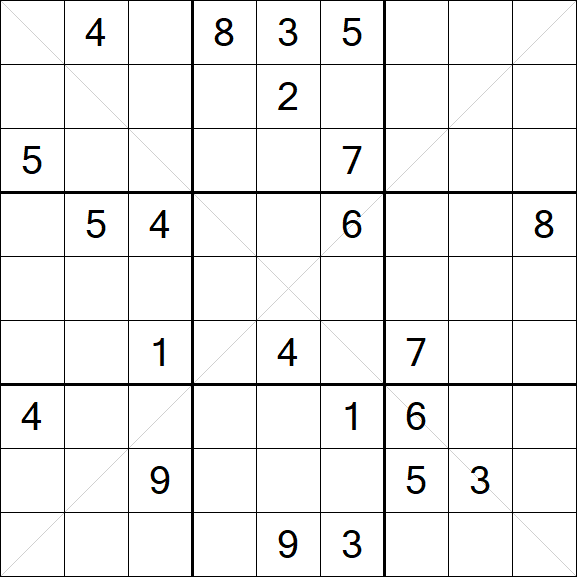 Sudoku X - Difficile