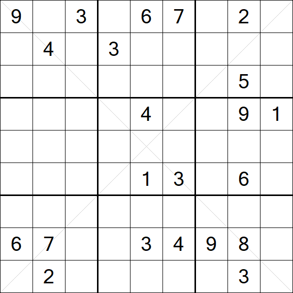 Sudoku X - Difficile