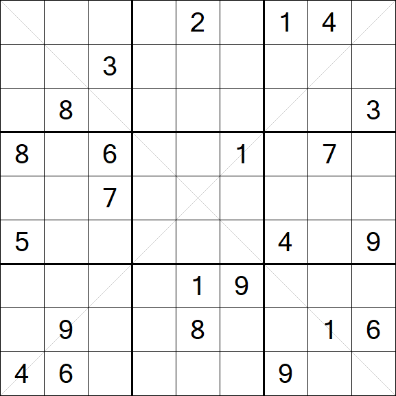 Sudoku X - Difficile