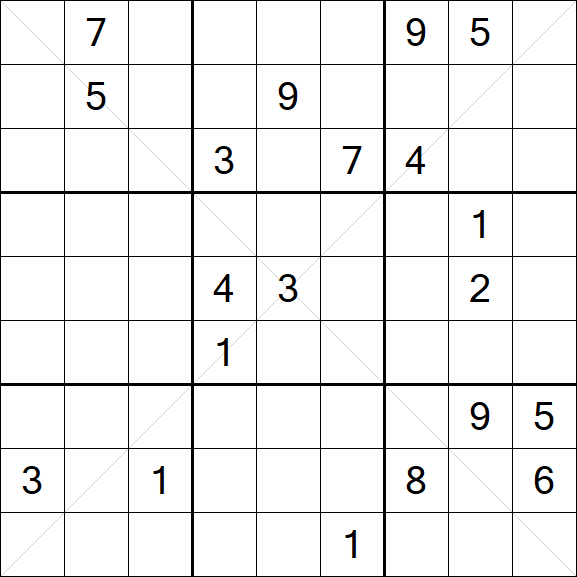 Sudoku X - Difficile