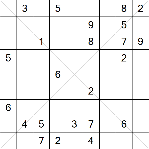 Sudoku X - Difficile