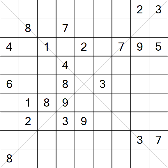 Sudoku X - Difficile