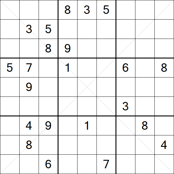 Sudoku X - Difficile