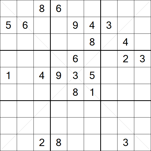 Sudoku X - Difficile