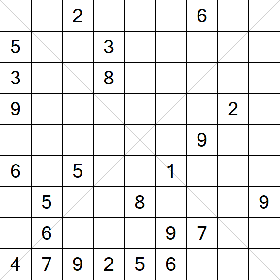 Sudoku X - Difficile