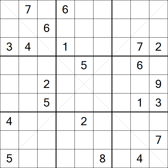 Sudoku X - Difficile